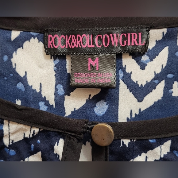 Rock & Roll Cowgirl Bell Sleeve Dress Navy Juniors Size M NWT - Picture 6 of 8